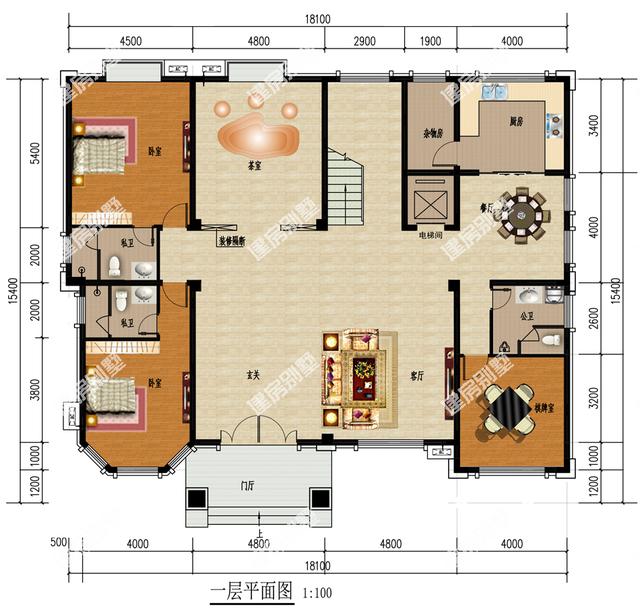 18.1mx15.4m農(nóng)村四層自建房，配備有家庭KTV、健身房、電梯，豪華大氣，算得上是百村心中的第一豪宅了！