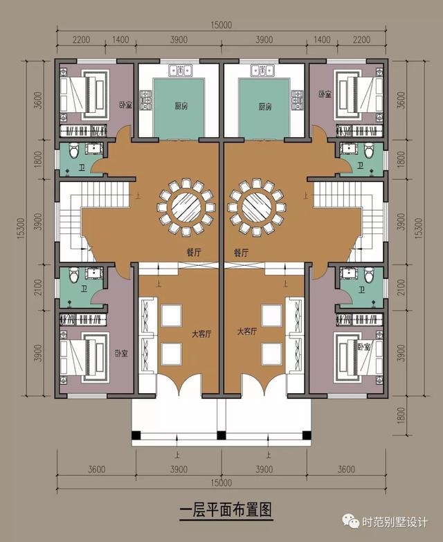 經(jīng)典的三層歐式雙拼別墅，單戶7米5小面寬，氣派實(shí)用有面子