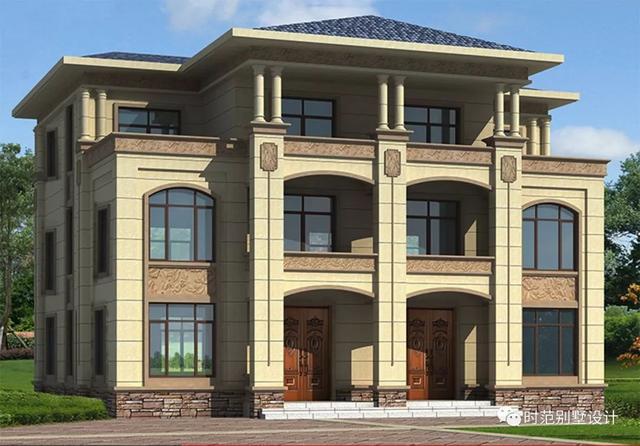 經(jīng)典的三層歐式雙拼別墅，單戶7米5小面寬，氣派實(shí)用有面子