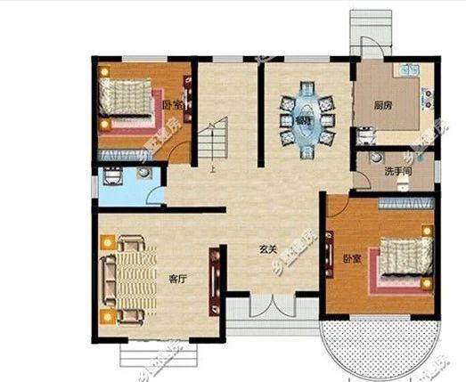 占地143平農(nóng)村二層歐式自建房，全文化石的外墻，帶你穿越到夢(mèng)想天堂！