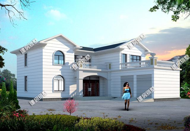 二層農(nóng)村自建房，帶獨(dú)立的車庫(kù)，農(nóng)村建房必選！