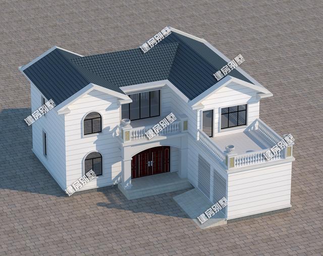 二層農(nóng)村自建房，帶獨(dú)立的車庫(kù)，農(nóng)村建房必選！