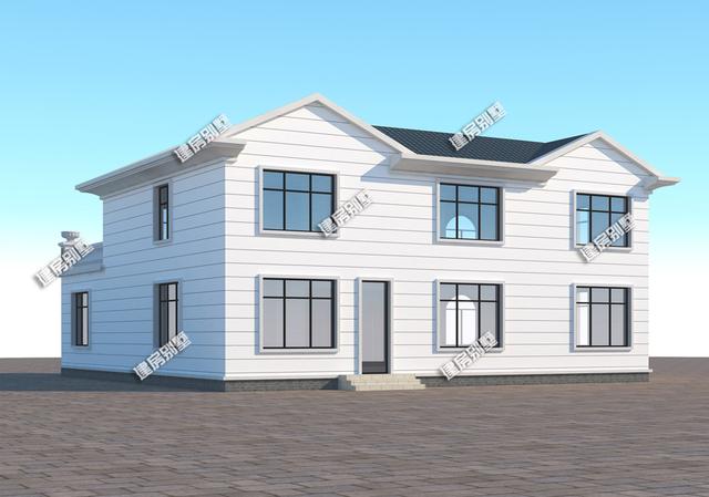 二層農(nóng)村自建房，帶獨(dú)立的車庫(kù)，農(nóng)村建房必選！