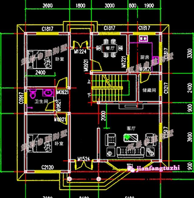 11米x11米農(nóng)村二層別墅案例實(shí)拍，設(shè)有小老虎窗，精致漂亮！