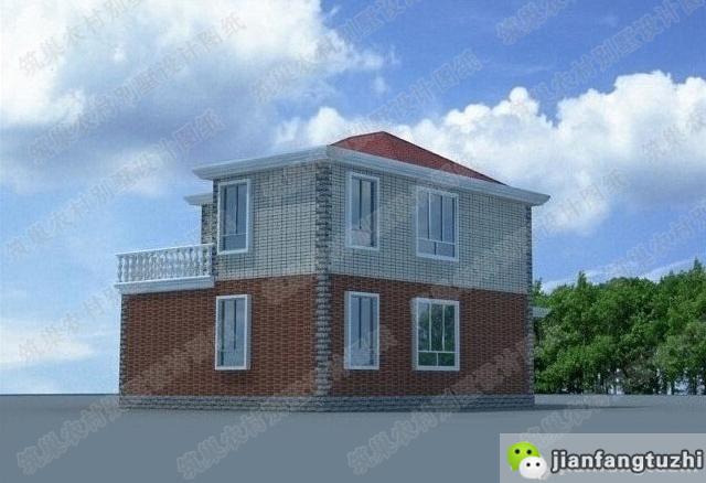 占地100平方米經(jīng)典二層別墅設(shè)計(jì)圖，帶露臺(tái)，經(jīng)濟(jì)實(shí)用，而且也是住起來(lái)最舒服，造價(jià)20萬(wàn)！