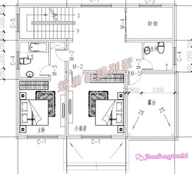 占地100平方米經(jīng)典二層別墅設(shè)計(jì)圖，帶露臺(tái)，經(jīng)濟(jì)實(shí)用，而且也是住起來(lái)最舒服，造價(jià)20萬(wàn)！