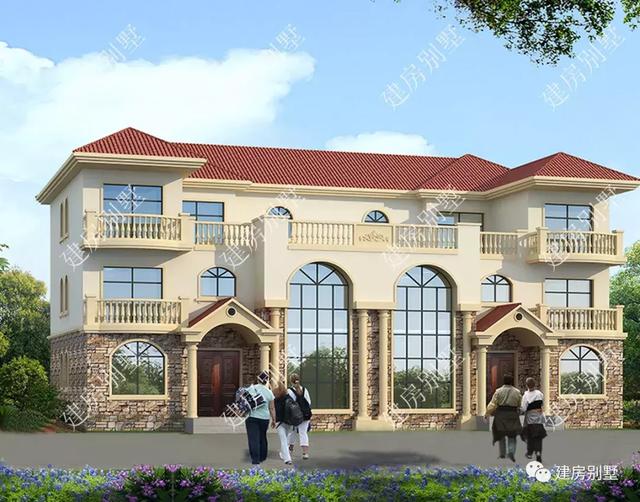 兩款復(fù)式三層兄弟雙拼別墅設(shè)計圖，建好了一棟，讓別人家的兄弟羨慕去