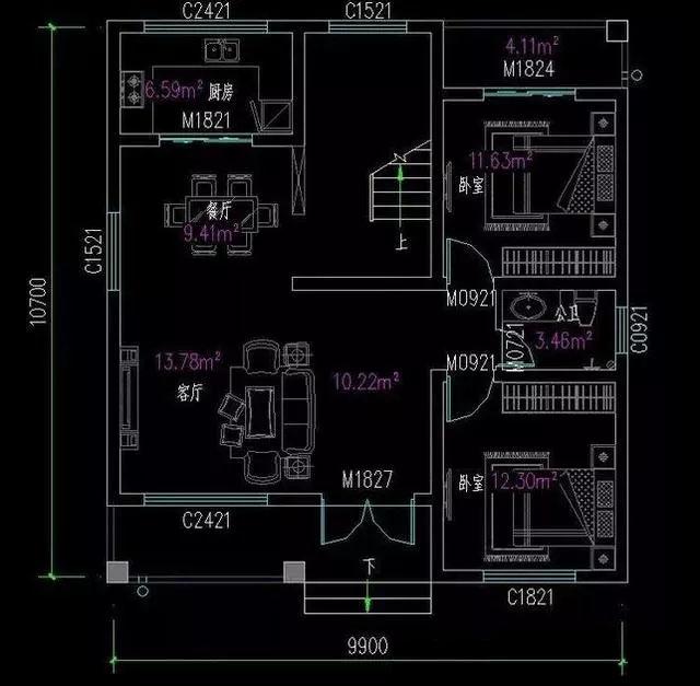 兩款占地100平以內(nèi)的農(nóng)村二層自建房，尤其是第二款六間臥室的設(shè)計思路很氣派，讓人羨慕。