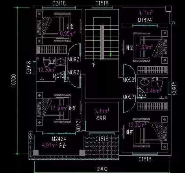 兩款占地100平以內(nèi)的農(nóng)村二層自建房，尤其是第二款六間臥室的設(shè)計思路很氣派，讓人羨慕。