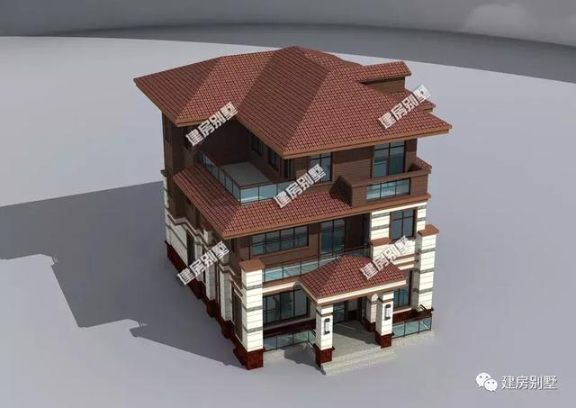 10米×14米農(nóng)村現(xiàn)代三層別墅設(shè)計(jì)圖，兩種外觀(guān)造型搭配，講真，一眼就看中了。