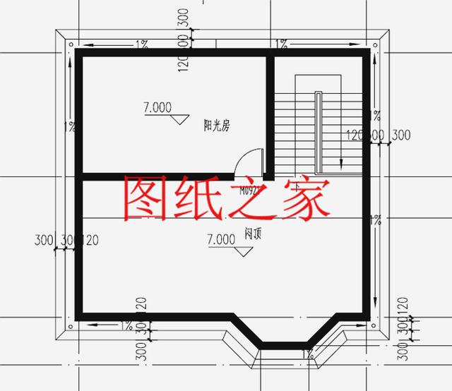 占地90平米左右的二層別墅，開間不到10米，非常實用的小戶型！