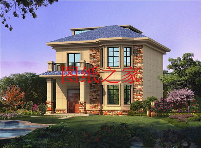 占地90平米左右的二層別墅，開間不到10米，非常實用的小戶型！