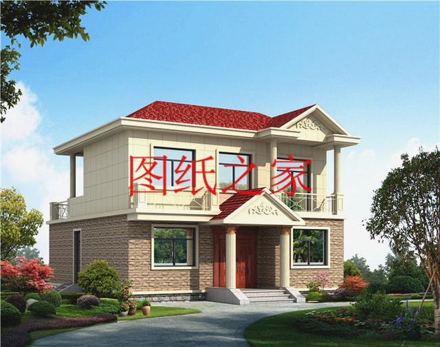 占地90平米左右的二層別墅，開間不到10米，非常實用的小戶型！