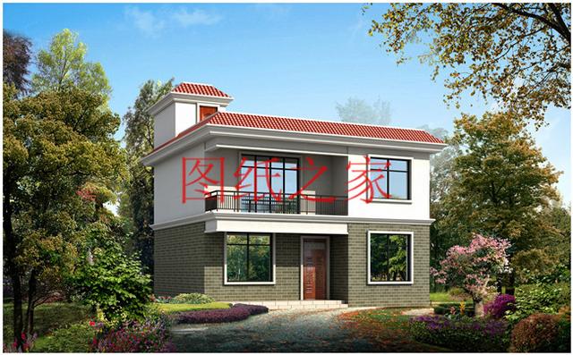 占地90平米左右的二層別墅，開間不到10米，非常實用的小戶型！