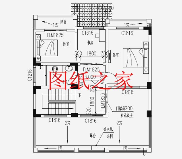 占地90平米左右的二層別墅，開間不到10米，非常實用的小戶型！