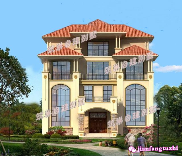 14x13米農(nóng)村四層別墅設(shè)計(jì)圖，奢華大氣，高品質(zhì)農(nóng)村住宅！