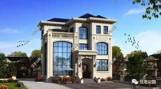 農(nóng)村三層經(jīng)典簡歐別墅設(shè)計圖，簡單大氣，新建起來的房子就是不一般，處處都透露著高級感。