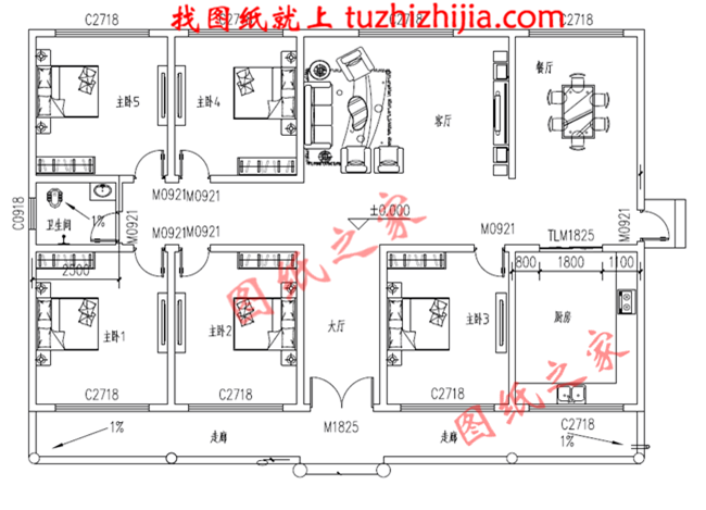 6套住宅設計公司最新一層別墅設計圖，你心動了嗎？