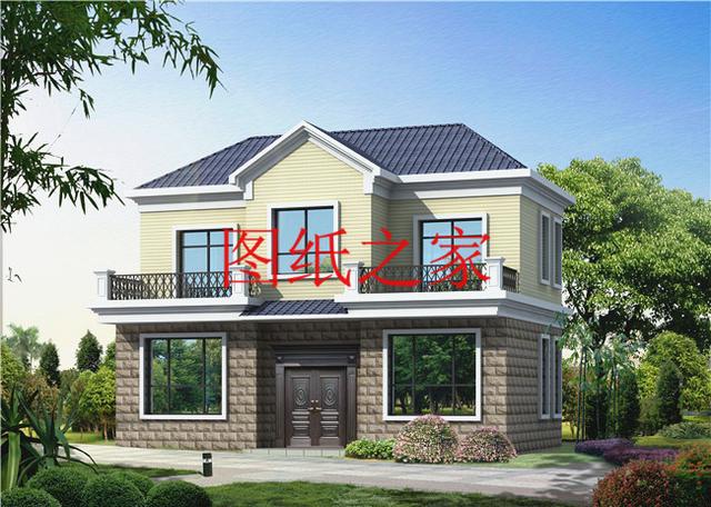 小巧精致的二層別墅，外觀和戶型都是滿分，一看見就想建一套！