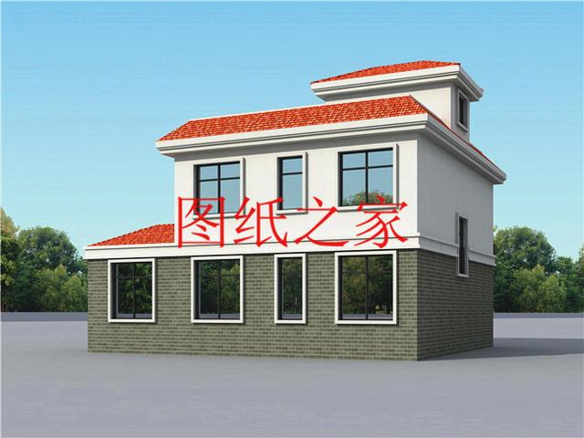 小巧精致的二層別墅，外觀和戶型都是滿分，一看見就想建一套！