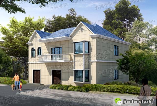 13米x10.3米農(nóng)村二層別墅設(shè)計圖，帶地下室，年輕人都喜歡，造價35萬！