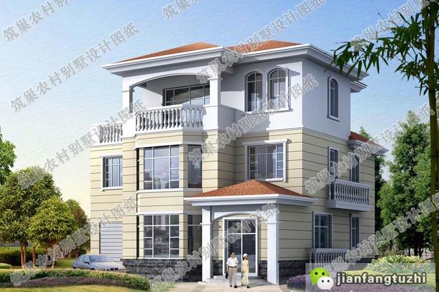 占地123平農(nóng)村自建房，帶私家車庫，時尚大氣，四面采光，相信男女老少都無法拒絕！