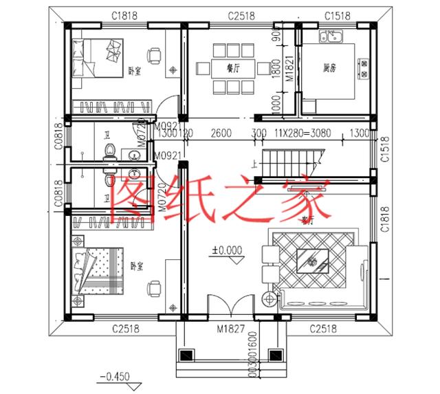 開間比較小可以試試這么建房，分享4套功能齊全的二層別墅設(shè)計(jì)