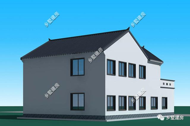 12.54×18.34米二層中式自建房，十分的有古典氣息，我猜，你一定喜歡！