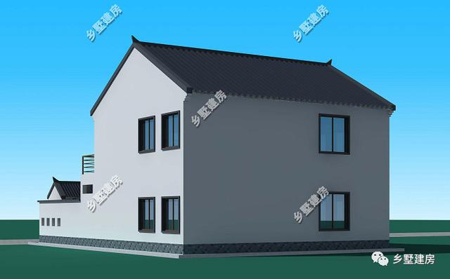 12.54×18.34米二層中式自建房，十分的有古典氣息，我猜，你一定喜歡！