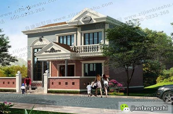 12米×10米農(nóng)村復(fù)式二層別墅設(shè)計(jì)圖，兩款顏色搭配方案，喜歡哪個(gè)挑哪個(gè)