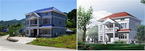 占地130平農(nóng)村三層小洋樓，簡約大氣，帶多個臥室套房，功能齊全，居住舒適。