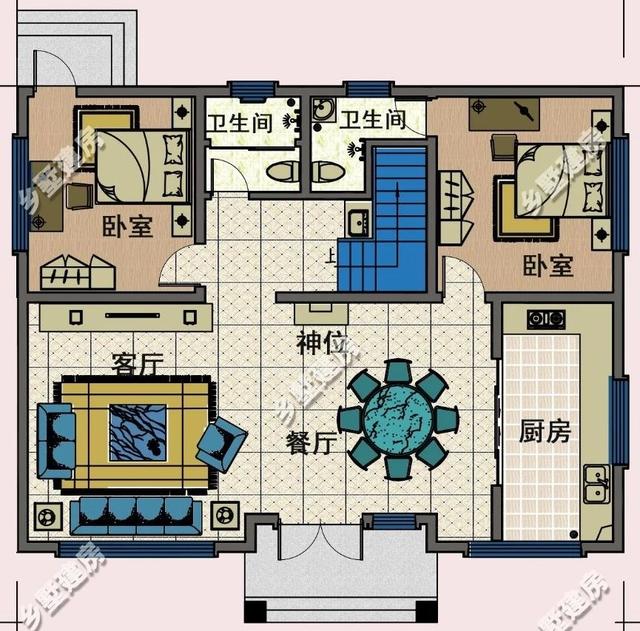 13×11.5米農(nóng)村三層自建房，帶落地窗+挑空客廳，時(shí)尚大氣，農(nóng)村美好幸福生活等著你！