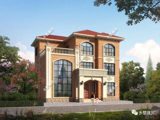 13×11.5米農(nóng)村三層自建房，帶落地窗+挑空客廳，時(shí)尚大氣，農(nóng)村美好幸福生活等著你！