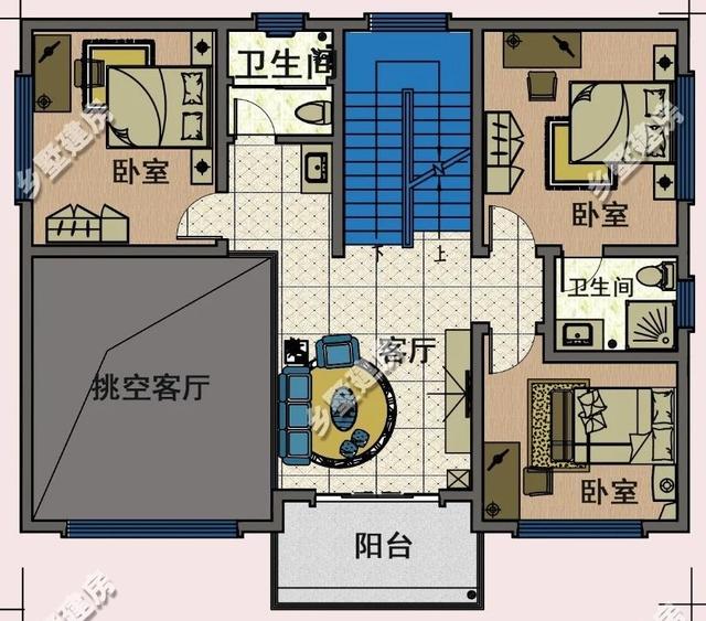 13×11.5米農(nóng)村三層自建房，帶落地窗+挑空客廳，時(shí)尚大氣，農(nóng)村美好幸福生活等著你！