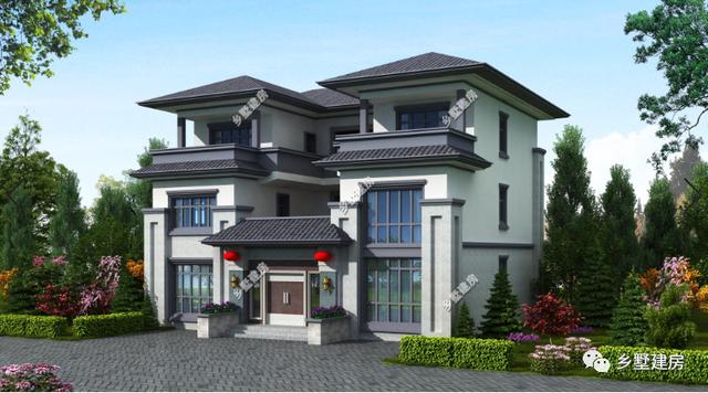 兩款新中式農(nóng)村別墅設(shè)計圖，喜歡就收藏留著用吧！