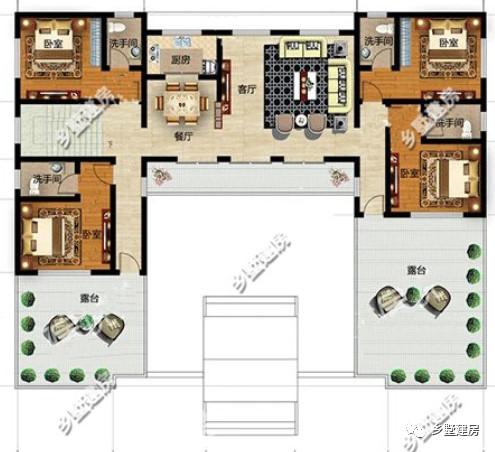 兩款新中式農(nóng)村別墅設(shè)計圖，喜歡就收藏留著用吧！