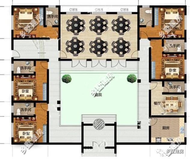 兩款新中式農(nóng)村別墅設(shè)計圖，喜歡就收藏留著用吧！