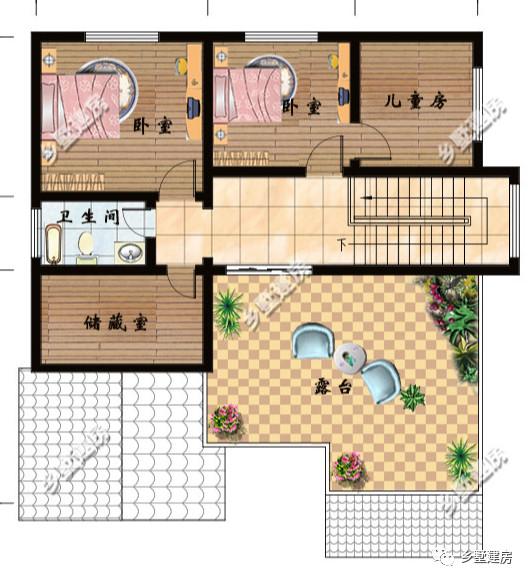 三款帶露臺(tái)的農(nóng)村別墅設(shè)計(jì)圖，簡(jiǎn)單實(shí)用，在農(nóng)村建一棟倍有面子！