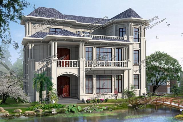 自建三層別墅設(shè)計(jì)圖，造價(jià)50萬(wàn)，實(shí)在太漂亮！