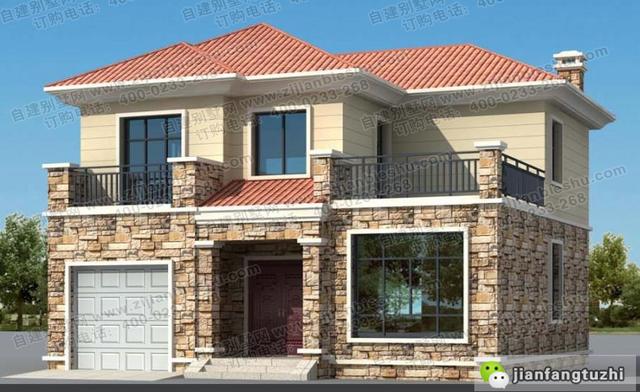 5款農(nóng)村自建房，造價(jià)30萬(wàn)內(nèi)，二層120㎡左右。