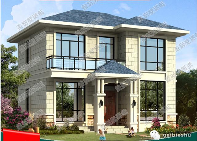 農(nóng)村二層自建房，20萬100平米現(xiàn)代時(shí)尚設(shè)計(jì)坡屋頂設(shè)計(jì)更加獨(dú)特。