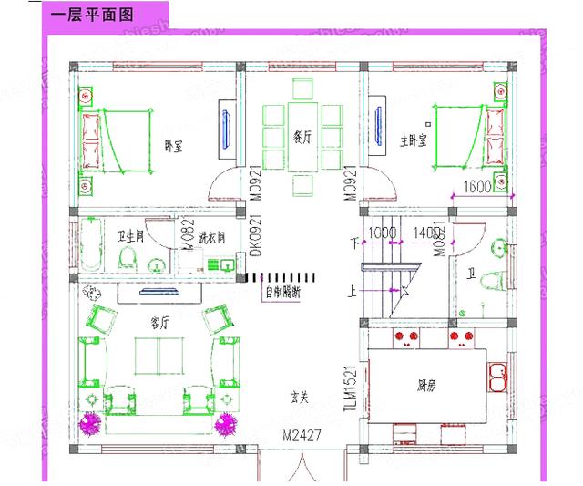 復(fù)式二層別墅設(shè)計圖，兩種配色方案任選，外觀布局無可挑剔