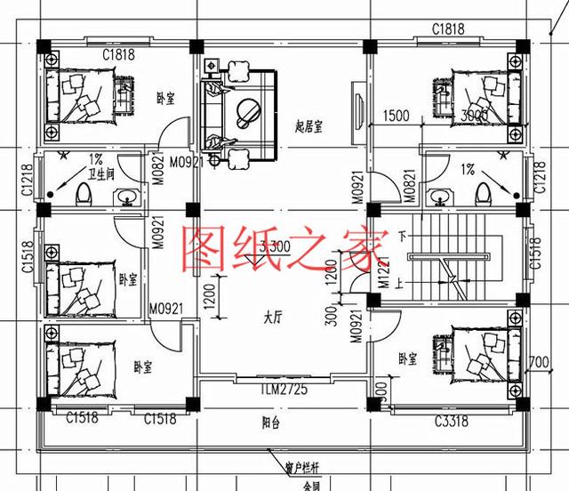 大戶型二層別墅設(shè)計(jì)圖，造價(jià)只要20萬，讓您的別墅獨(dú)一無二！