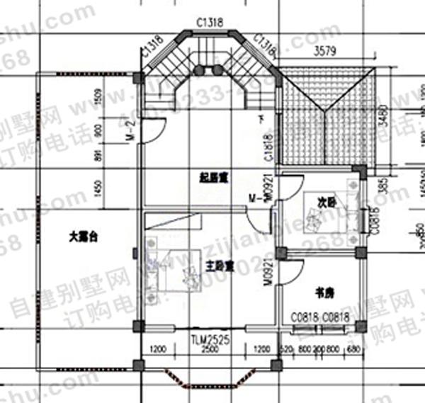三層帶車庫(kù)別墅設(shè)計(jì)圖，四面采光，這布局男女老少通吃！