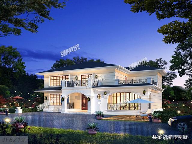 清晰脫俗二層簡(jiǎn)約歐式別墅設(shè)計(jì)圖，在村里絕對(duì)是獨(dú)一無二噠！