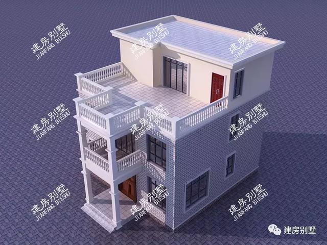 平屋頂別墅設計圖，廚房不建主屋內(nèi)，風格獨特！