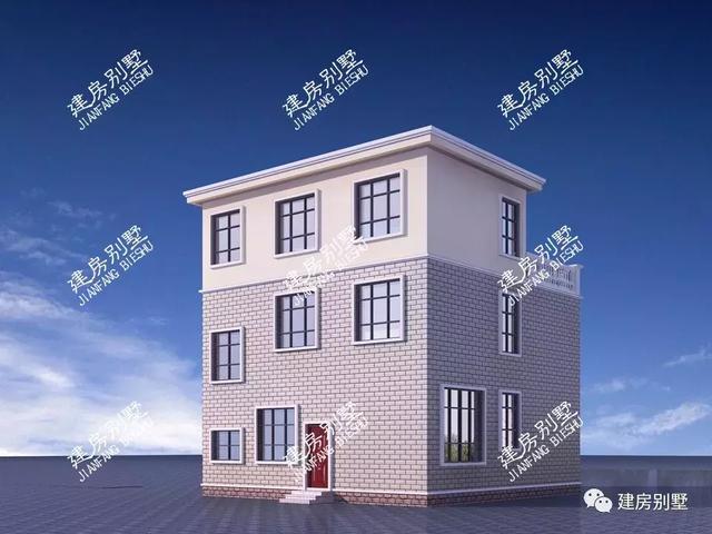 平屋頂別墅設計圖，廚房不建主屋內(nèi)，風格獨特！