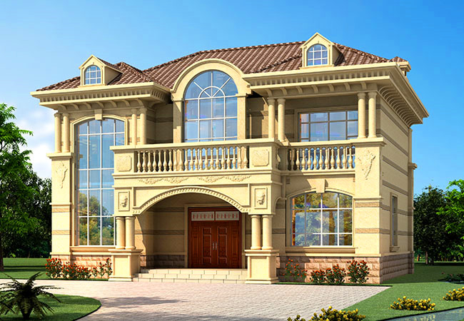 2024二層農(nóng)村新款別墅設(shè)計(jì)圖，建一棟就非常有面子