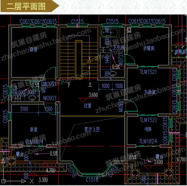 熱款農(nóng)村二層別墅設(shè)計(jì)圖，25萬5臥13×11米帶挑空客廳！