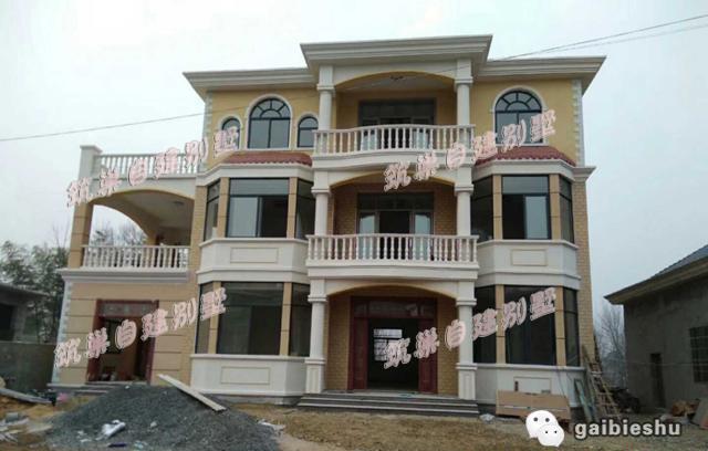 三層別墅設(shè)計(jì)圖，130平米，設(shè)計(jì)獨(dú)特外觀大氣上檔次。